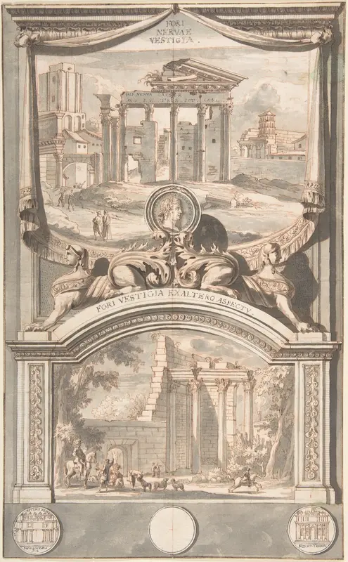 Ruins of the Forum of Nerva (above) and Another View of the Ruins (below) Wall Art by Jan Goeree - High-Resolution Digital Print