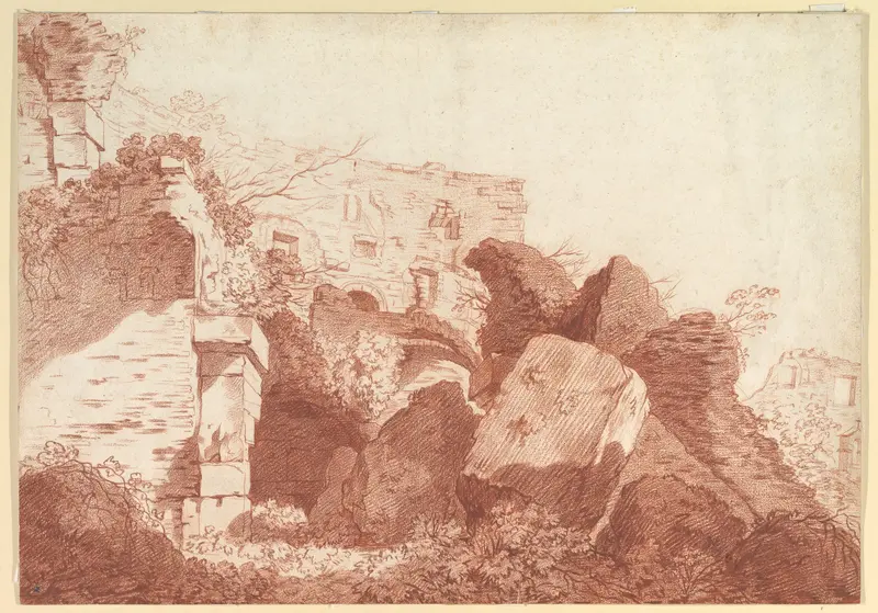 Ruins of the Palatine Hill Wall Art by Joseph Benoît Suvée - High-Resolution Digital Print