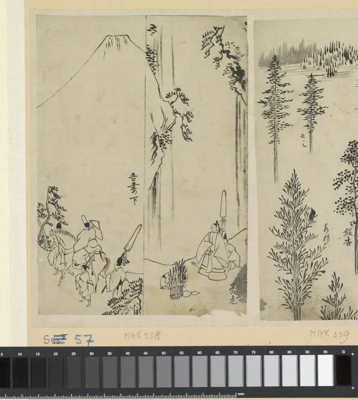 Ruiter met gevolg en de begroeting van daimyo Wall Art by Unknown - High-Resolution Digital Print