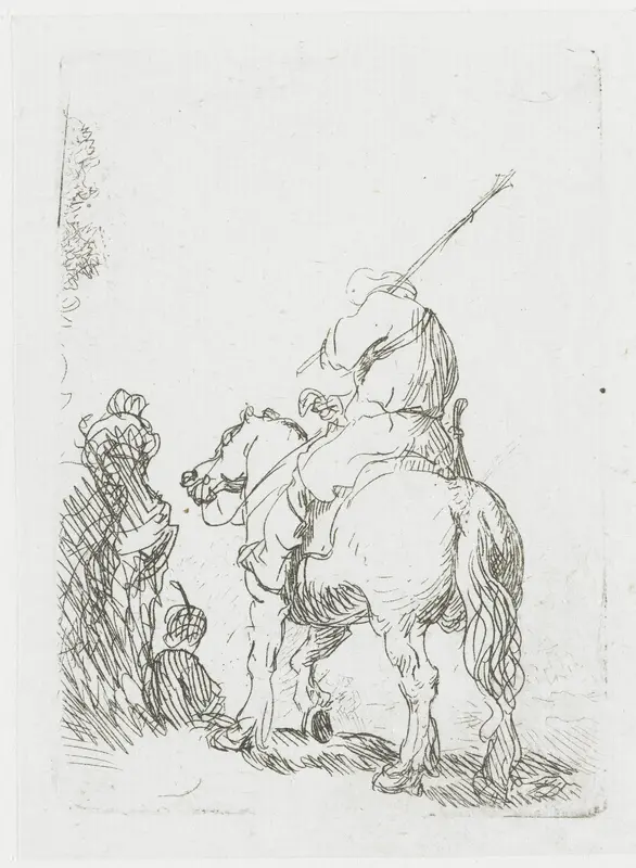 Ruiter op de rug gezien Wall Art by Unknown - High-Resolution Digital Print