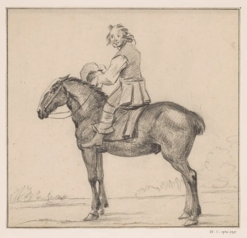 Ruiter op een paard, naar links Wall Art by Jean Bernard - High-Resolution Digital Print