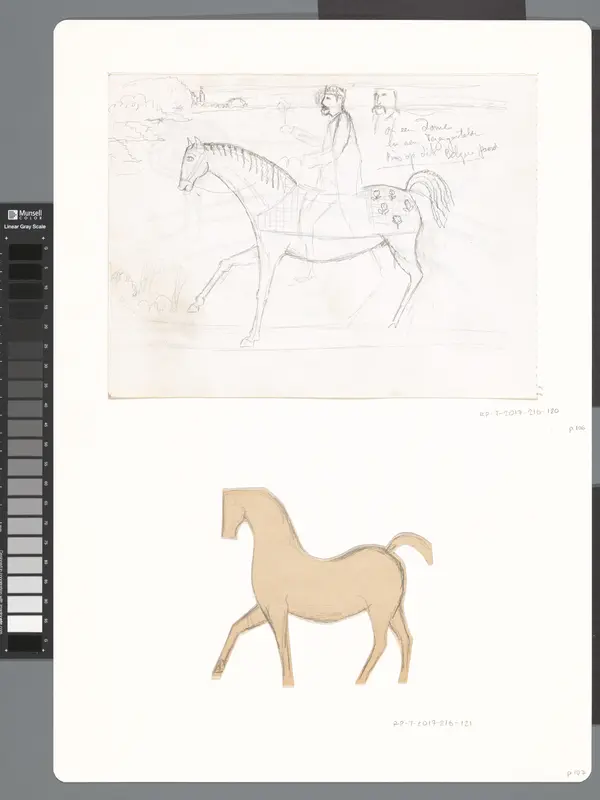Ruiter te paard in een landschap Wall Art by Willem Westbroek - High-Resolution Digital Print