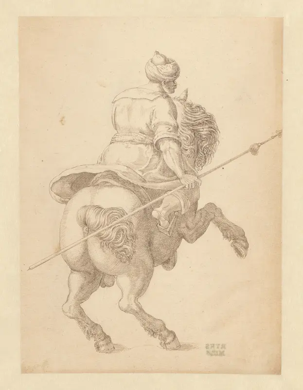 Ruiter te paard, naar rechts Wall Art by anonymous - High-Resolution Digital Print