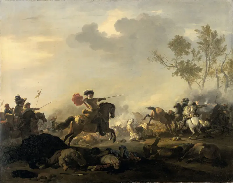 Ruitergevecht Wall Art by Jan van Huchtenburg - High-Resolution Digital Print