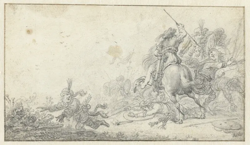 Ruitergevecht Wall Art by Pieter Cornelisz. Verbeeck - High-Resolution Digital Print