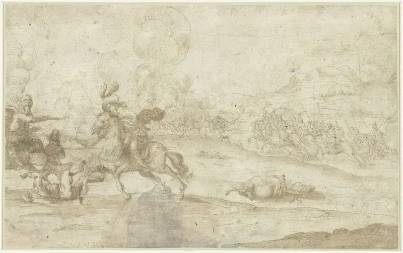 Ruitergevecht met Turken Wall Art by Unknown - High-Resolution Digital Print