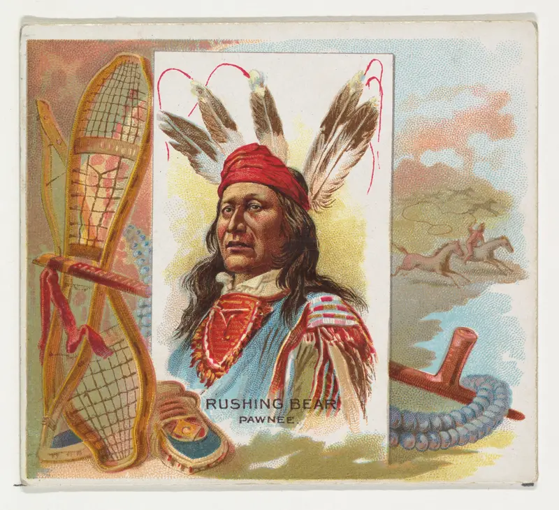 Rushing Bear, Pawnee, from the American Indian Chiefs series (N36) for Allen & Ginter Cigarettes Wall Art by Allen & Ginter - High-Resolution Digital Print