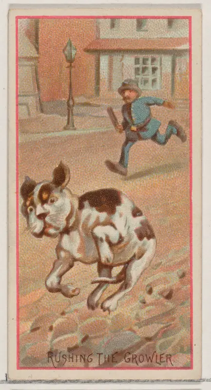Rushing the Growler, from the Jokes series (N87) for Duke brand cigarettes Wall Art by W. Duke, Sons & Co. - High-Resolution Digital Print