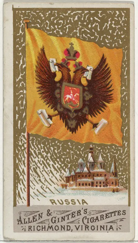 Russia, from Flags of All Nations, Series 1 (N9) for Allen & Ginter Cigarettes Brands Wall Art by Allen & Ginter - High-Resolution Digital Print