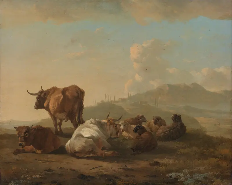 Rustende kudde Wall Art by Willem Romeyn - High-Resolution Digital Print