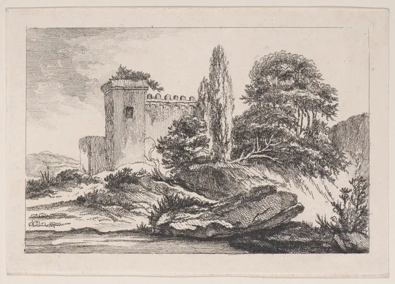 Rustic Landscape Wall Art by Louis Philippe Joseph, duc de Chartres - High-Resolution Digital Print