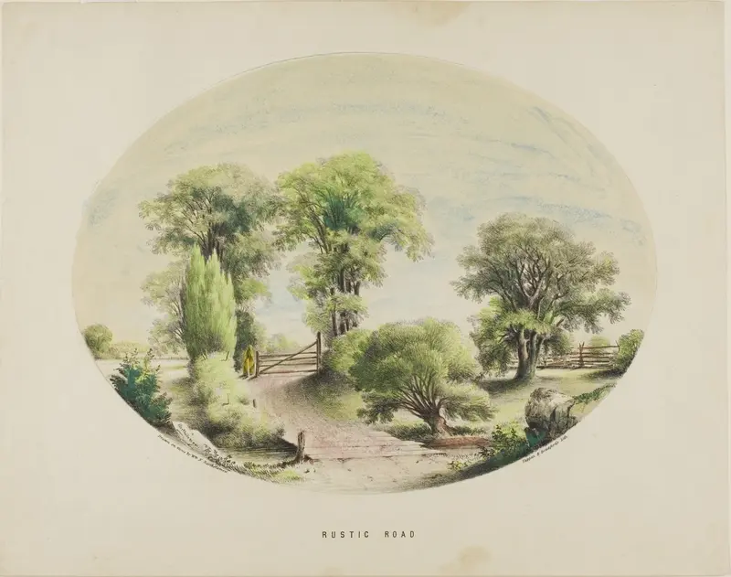 Rustic Road Wall Art by William Newton Bartholomew - High-Resolution Digital Print
