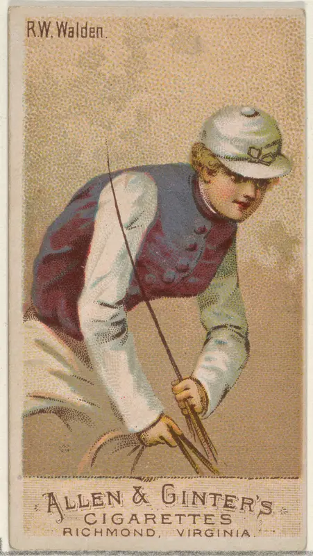 R.W. Walden, from the Racing Colors of the World series (N22a) for Allen & Ginter Cigarettes Wall Art by Allen & Ginter - High-Resolution Digital Print
