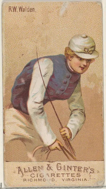 R.W. Walden, from the Racing Colors of the World series (N22b) for Allen & Ginter Cigarettes Wall Art by Allen & Ginter - High-Resolution Digital Print
