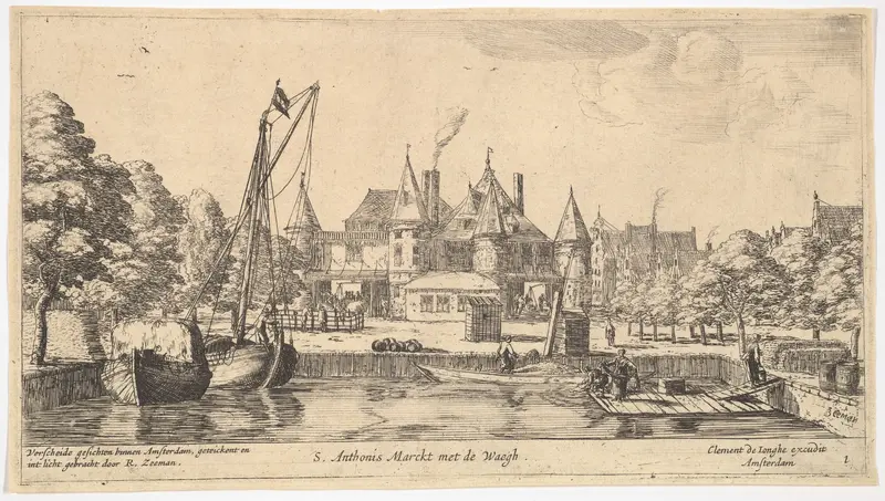 S. Anthonis Marckt met de Waegh Wall Art by Reinier Nooms, called Zeeman - High-Resolution Digital Print