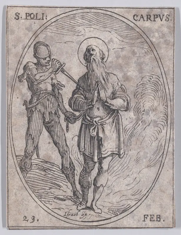 S. Joseph d'Arimathie (St. Joseph of Arimathea), February 22nd, from "Les Images De Tous Les Saincts et Saintes de L'Année" (Images of All of the Saints and Religious Events of the Year) Wall Art by Jacques Callot - High-Resolution Digital Print