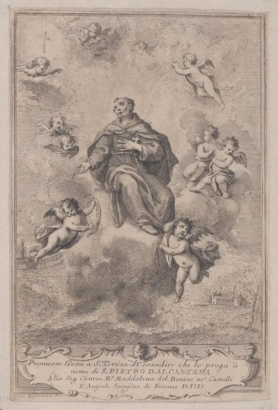 S. Pierre Regalda (S. Pietro d'Alcantara) Wall Art by Francesco Bartolozzi - High-Resolution Digital Print