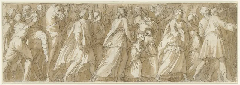 Sabijnen begeven zich naar de spelen der Romeinen Wall Art by anonymous - High-Resolution Digital Print