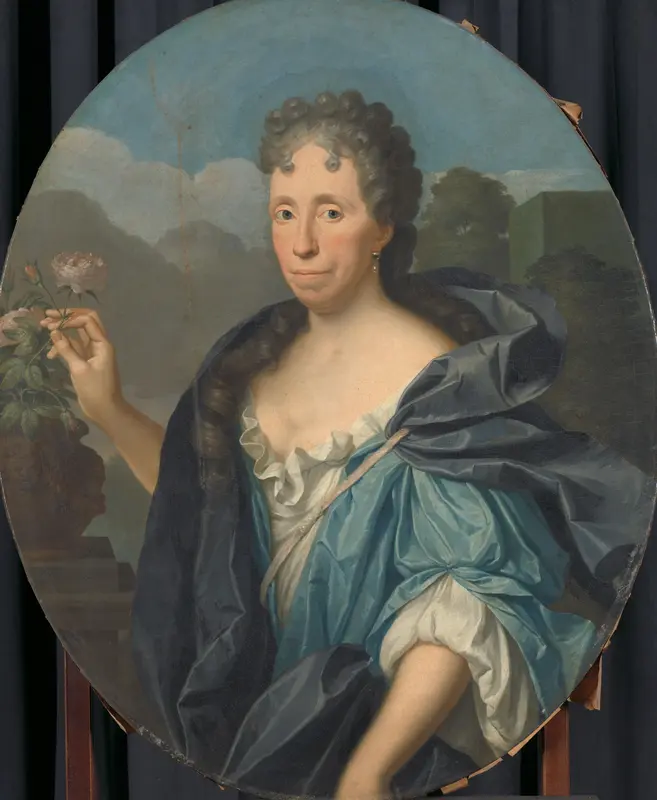 Sabina Agneta d'Acquet (1675-1726). Echtgenote van Arent van Buren Wall Art by Christoffel Lubienitzki - High-Resolution Digital Print