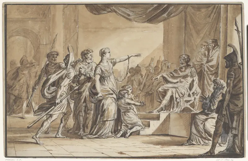 Sabinus en Epponina door Vespasianus veroordeeld Wall Art by Unknown - High-Resolution Digital Print