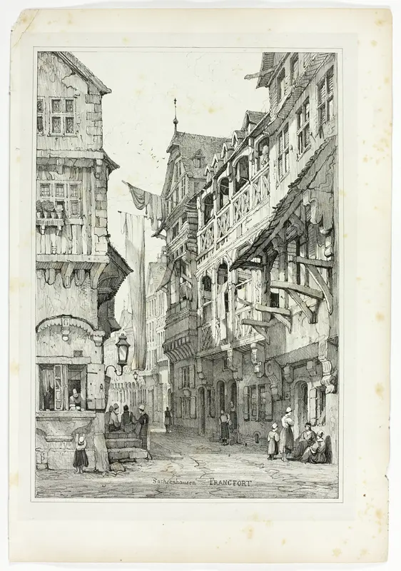 Sachsenhausen Francfort, from Facsimiles of Sketches made in Flanders and Germany
