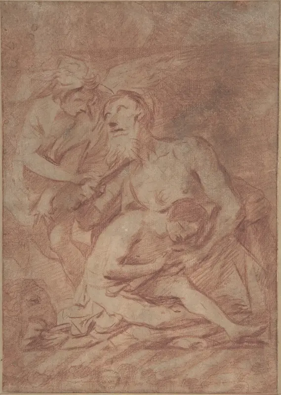 Sacrifice of Isaac Wall Art by Anonymous, Italian, Roman-Bolognese, 17th century - High-Resolution Digital Print