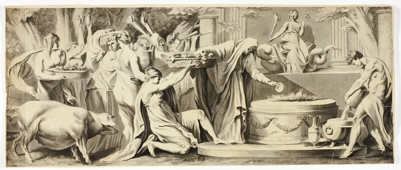 Sacrifice to Ceres Wall Art by Unknown artist - High-Resolution Digital Print
