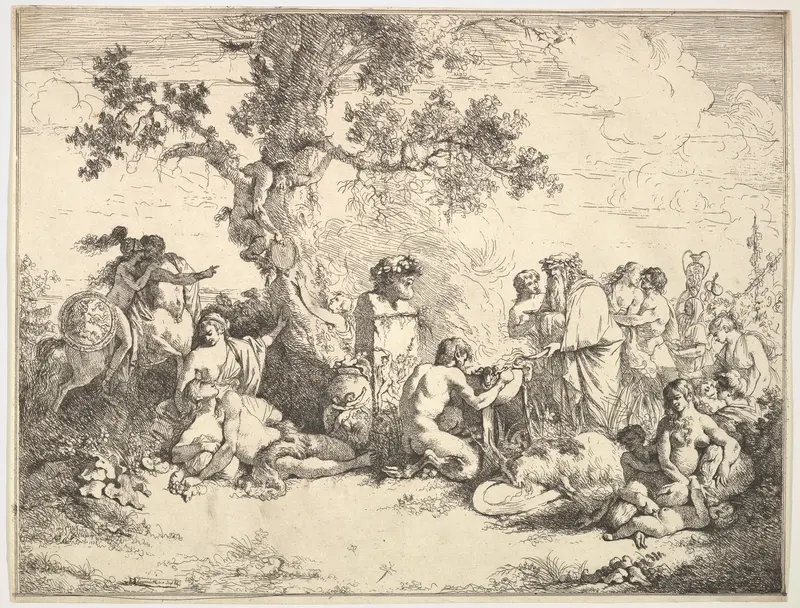 Sacrifice to Pan Wall Art by Jean Jacques Lagrenée - High-Resolution Digital Print