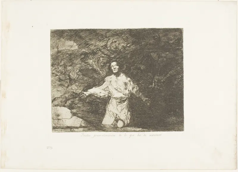 Sad Forebodings of What is Going to Happen, plate one from The Disasters of War Wall Art by Francisco José de Goya y Lucientes - High-Resolution Digital Print