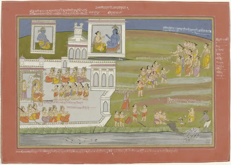 Sages Cursing the Yadava People Wall Art by anonymous - High-Resolution Digital Print