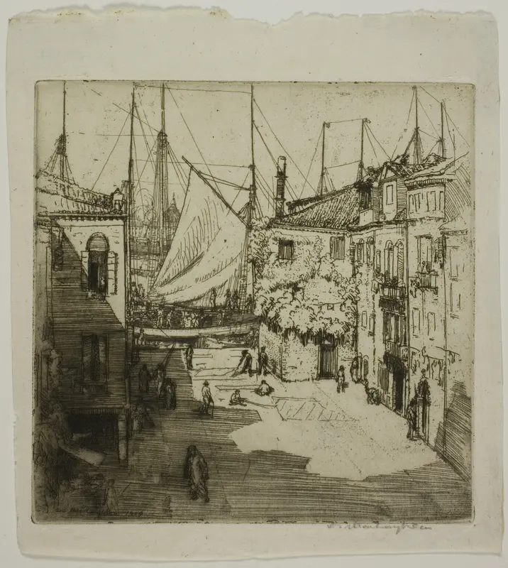 Sail Yard, Venice Wall Art by Donald Shaw MacLaughlan - High-Resolution Digital Print