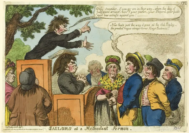 Sailors at a Methodist Sermon Wall Art by George Woodward - High-Resolution Digital Print
