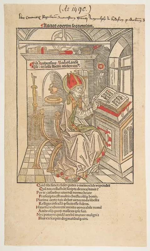 Saint Ambrose Wall Art by Albrecht Dürer - High-Resolution Digital Print