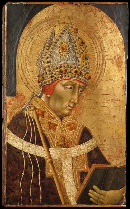 Saint Ambrose Wall Art by Giovanni di Paolo (Giovanni di Paolo di Grazia) - High-Resolution Digital Print