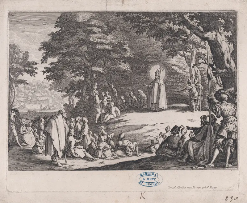 Saint Amond, St. Nicholas, or St. Séverin Wall Art by Jacques Callot - High-Resolution Digital Print