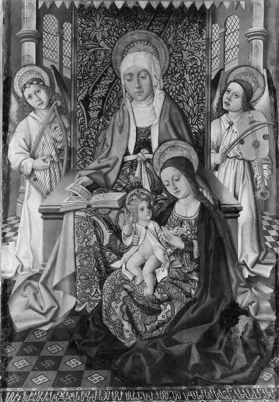 Saint Anne Enthroned with the Virgin and Child Wall Art by Osma Master - High-Resolution Digital Print