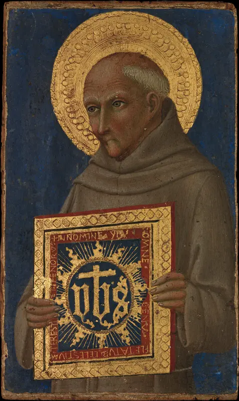 Saint Bernardino Wall Art by Sano di Pietro (Ansano di Pietro di Mencio) - High-Resolution Digital Print