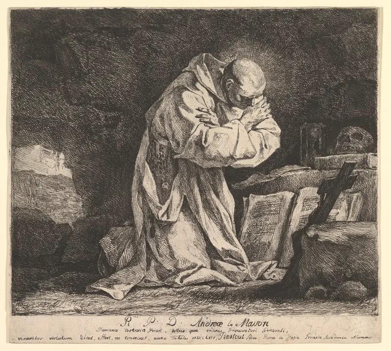 Saint Bruno Wall Art by Jean Bernard Restout - High-Resolution Digital Print