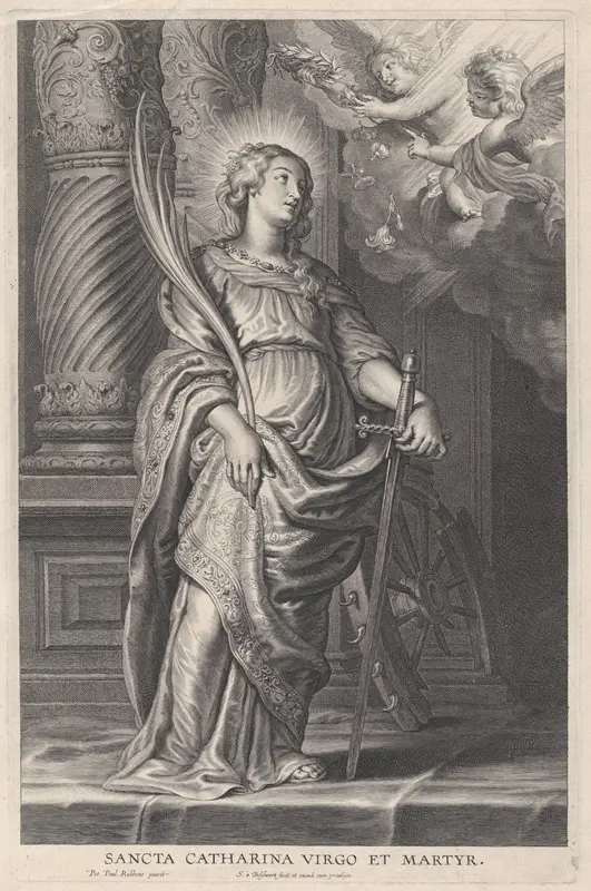 Saint Catherine Wall Art by Schelte Adams à Bolswert - High-Resolution Digital Print