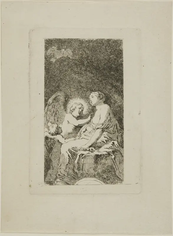 Saint Catherine of Alexandria Cured by an Angel Wall Art by Jean Honoré Fragonard - High-Resolution Digital Print