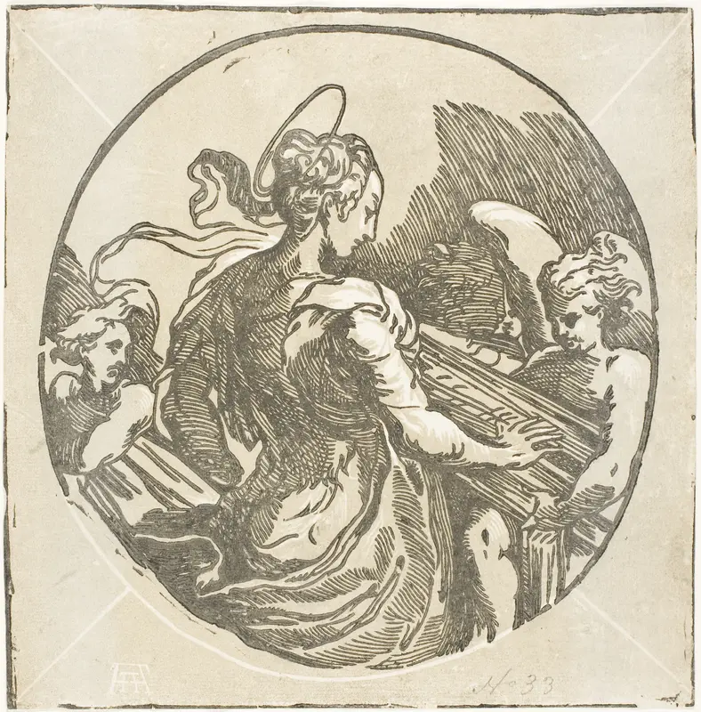 Saint Cecilia Wall Art by Antonio da Trento - High-Resolution Digital Print