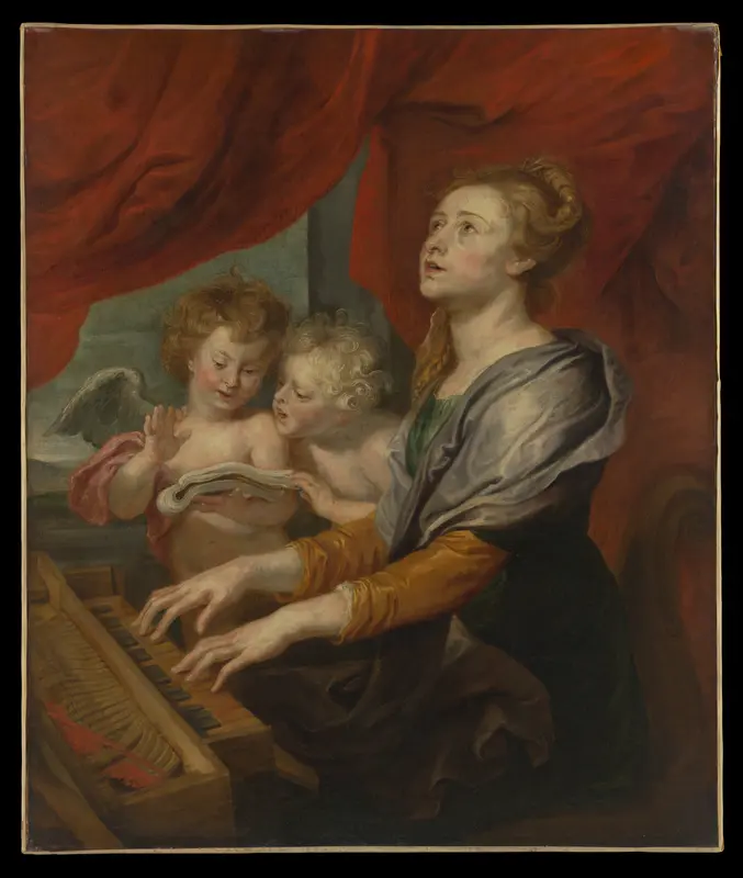 Saint Cecilia Wall Art by Abraham van Diepenbeeck - High-Resolution Digital Print