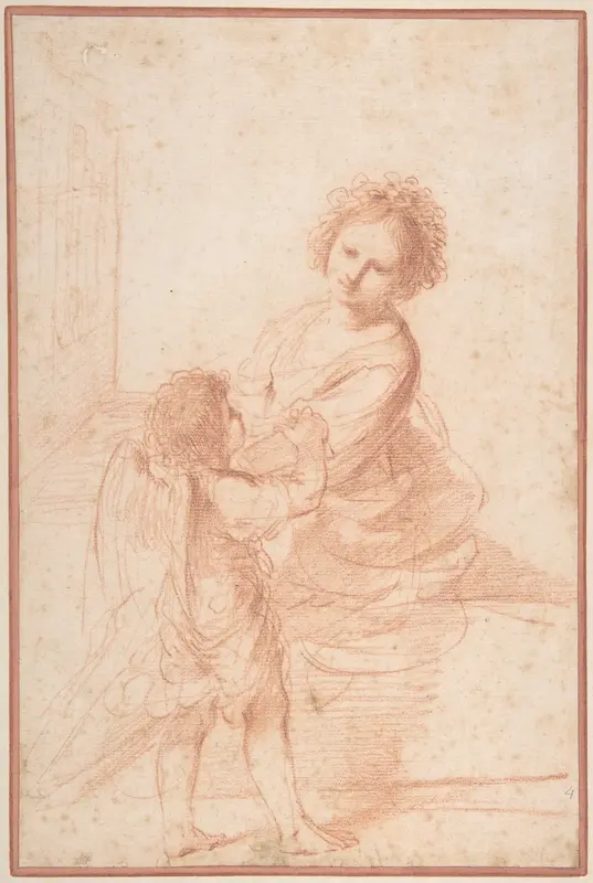 Saint Cecilia Playing the Organ Wall Art by Guercino (Giovanni Francesco Barbieri) - High-Resolution Digital Print
