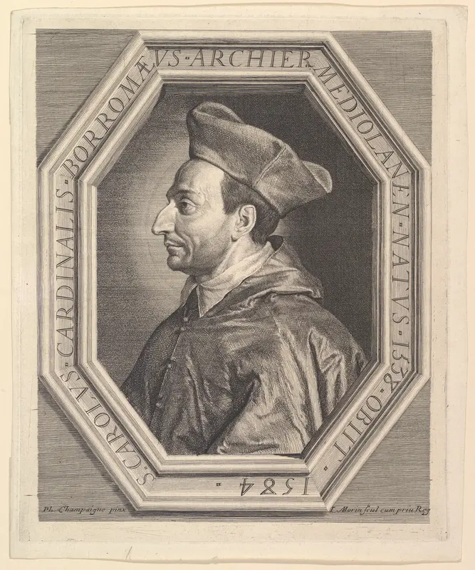 Saint Charles Borromee, cardinal et archeveque de Milan Wall Art by Jean Morin - High-Resolution Digital Print