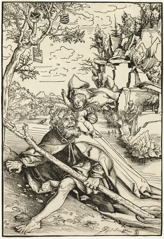 Saint Christopher Wall Art by Lucas Cranach the Elder - High-Resolution Digital Print