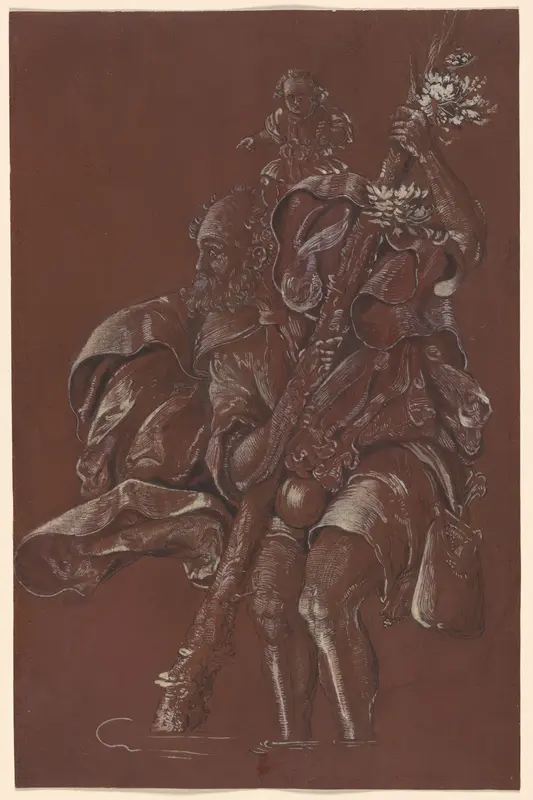 Saint Christopher Wall Art by Follower of Hans Baldung Grien - High-Resolution Digital Print