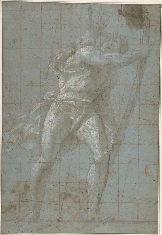 Saint Christopher Bearing the Christ Child Wall Art by Giovanni Antonio da Pordenone (Giovanni Antonio de Sacchis) - High-Resolution Digital Print