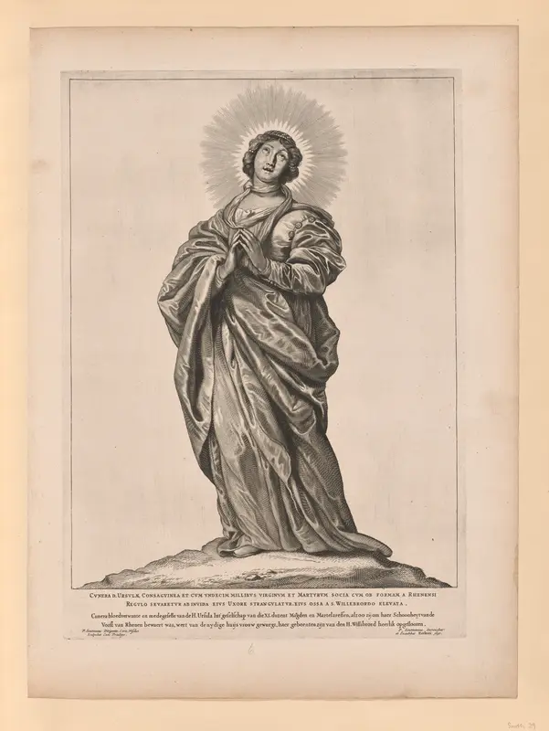 Saint Cunera, from Saints of the North and South Netherlands Wall Art by Cornelis Visscher - High-Resolution Digital Print