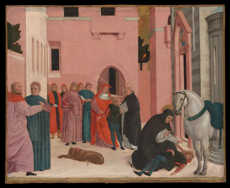 Saint Dominic Resuscitating Napoleone Orsini Wall Art by Bartolomeo degli Erri - High-Resolution Digital Print