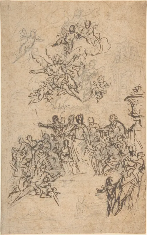 Saint Elisabeth of Portugal Giving Alms to the Poor Wall Art by Daniel Gran - High-Resolution Digital Print